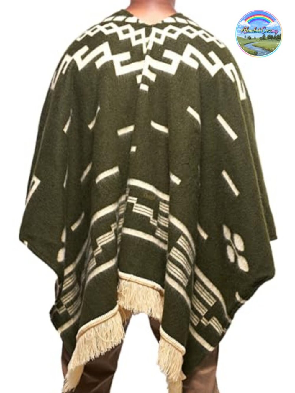 Alpaca Wool Poncho Handmade Ecuador Western Style Warm Soft Wrap